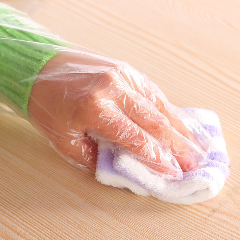 Bao tay nấu ăn, găng tay nilon thực phẩm siêu dai chất liệu TPE không mùi chống nhăn