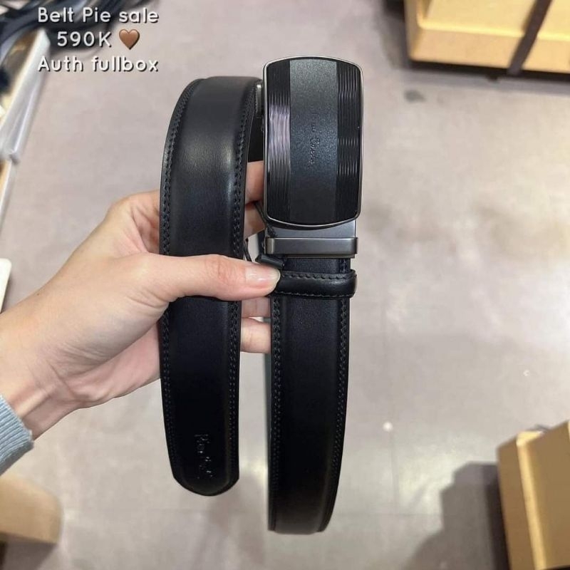 Thắt lưng dây nịt dây lưng da nam mặt kéo trượt Pierre Cardin Malaysia auto buckle belt