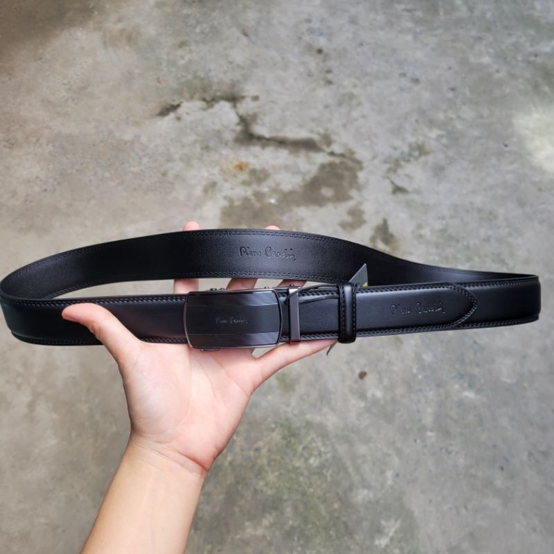 Thắt lưng dây nịt dây lưng da nam mặt kéo trượt Pierre Cardin Malaysia auto buckle belt