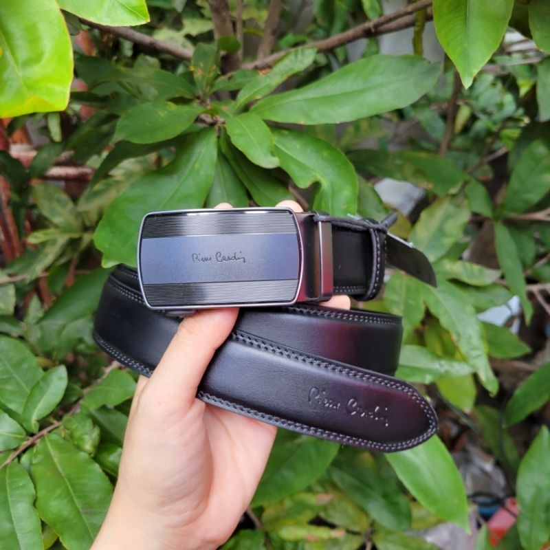 Thắt lưng dây nịt dây lưng da nam mặt kéo trượt Pierre Cardin Malaysia auto buckle belt