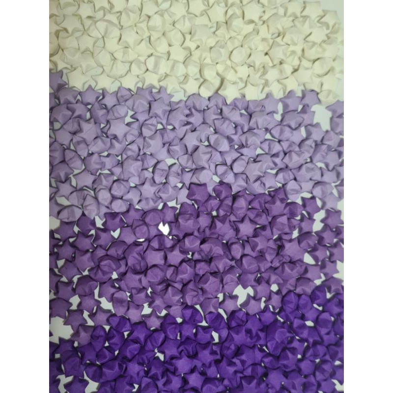 Sao giấy gấp sẵn màu pastel