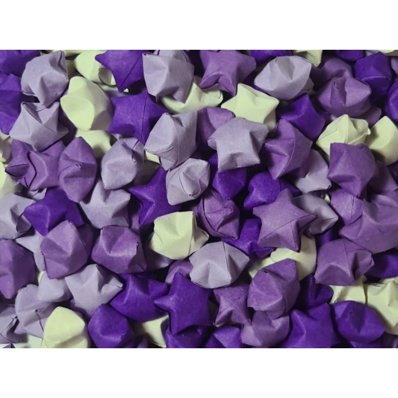 Sao giấy gấp sẵn màu pastel
