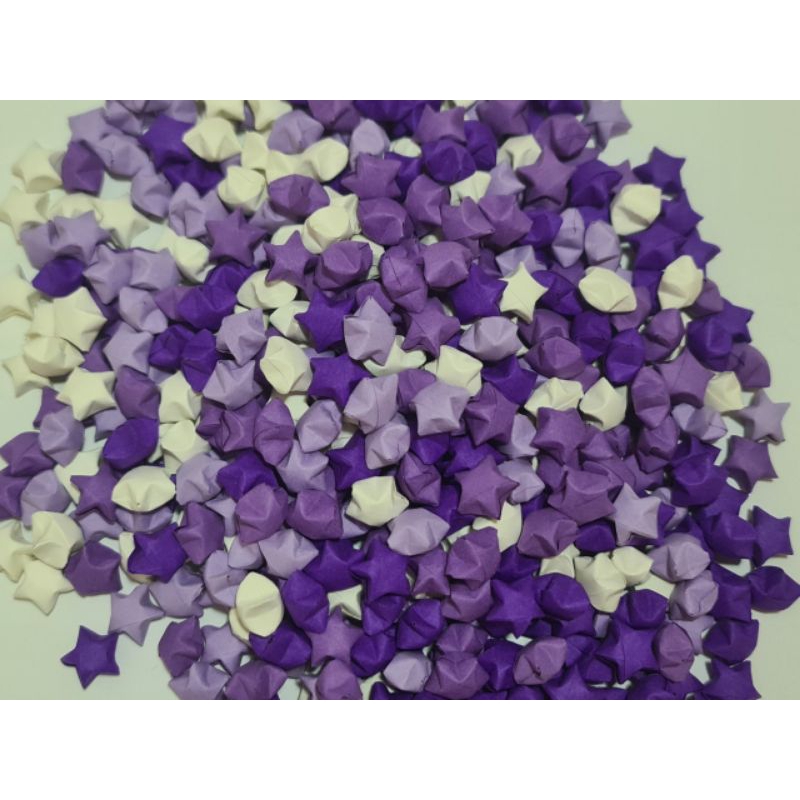 Sao giấy gấp sẵn màu pastel