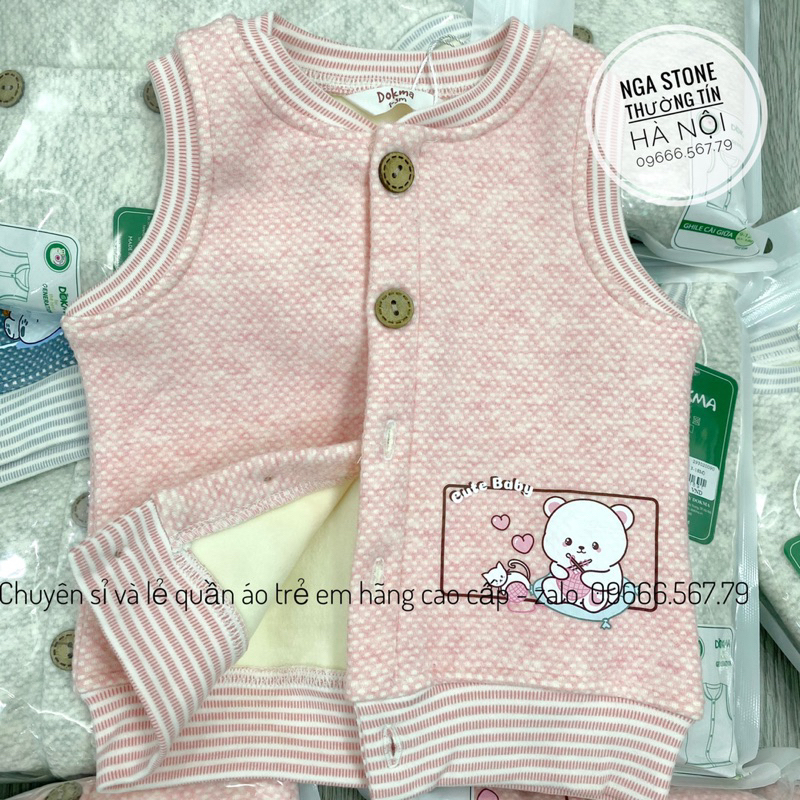 DOKMA - Gile chần bông lót nỉ lông dày dặn cho bé trai bé gái hãng DOKMA