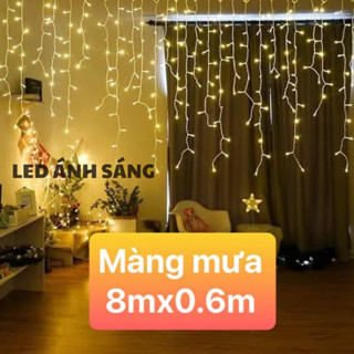 Bộ đèn LED Rèm thả màn Trang trí ngoài trời 4m, 6m, 8m, 12m Trang trí siêu đẹp Chống nước