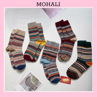 Tất cổ cao nam nữ vớ thổ cẩm cao mã kem giữ ấm chân thời trang hàn quốc đẹp giá rẻ MOHALI VC054