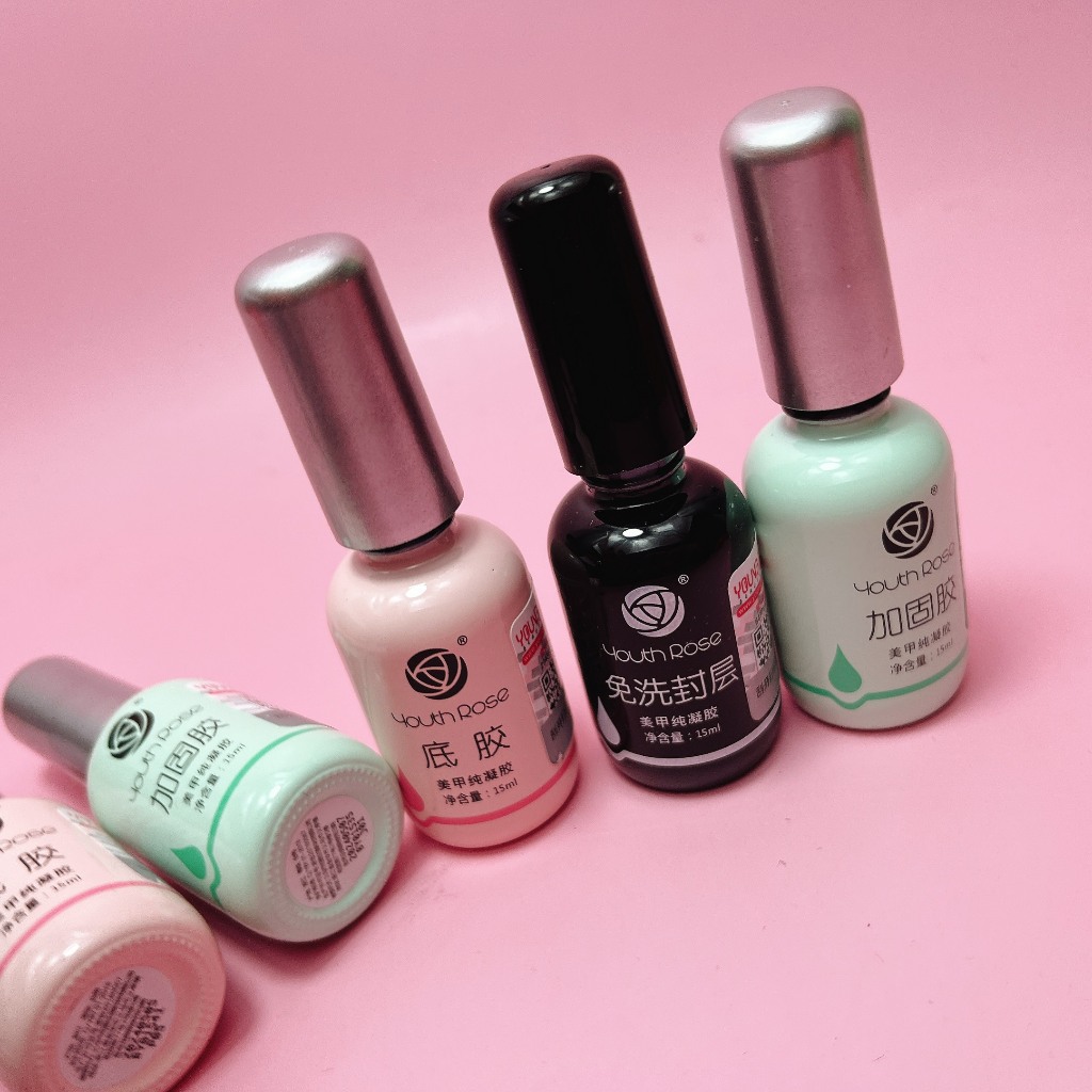 Base Top Hoa Hồng Chính Hãng,  Base Liên Kết  Top Bóng  Dung Dịch Cứng Móng Hard Gel Chai 15ml Nail 381