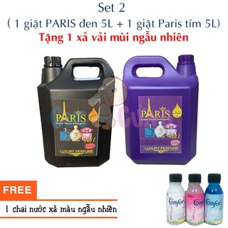 Set 2 bình Nước Giặt Paris Thái Lan 5 hương nước hoa TẶNG 3 chai nước xả hương Comforf nhiều hương