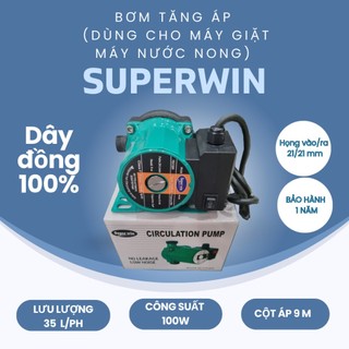 Máy bơm tăng áp tự động superwin 100w