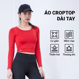  Áo thể thao Gladimax Croptop Dài Tay chất thun co giãn mặc tập gym yoga  aerobic...  C12  