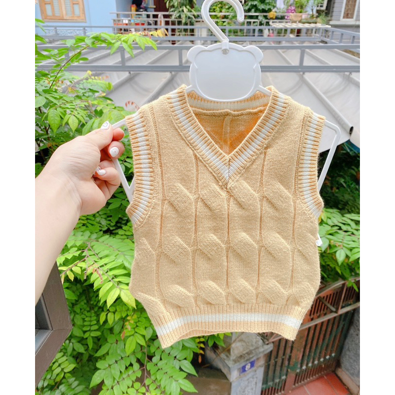 Áo Gile len cho bé trai dày ấm, chống dặm ngứa