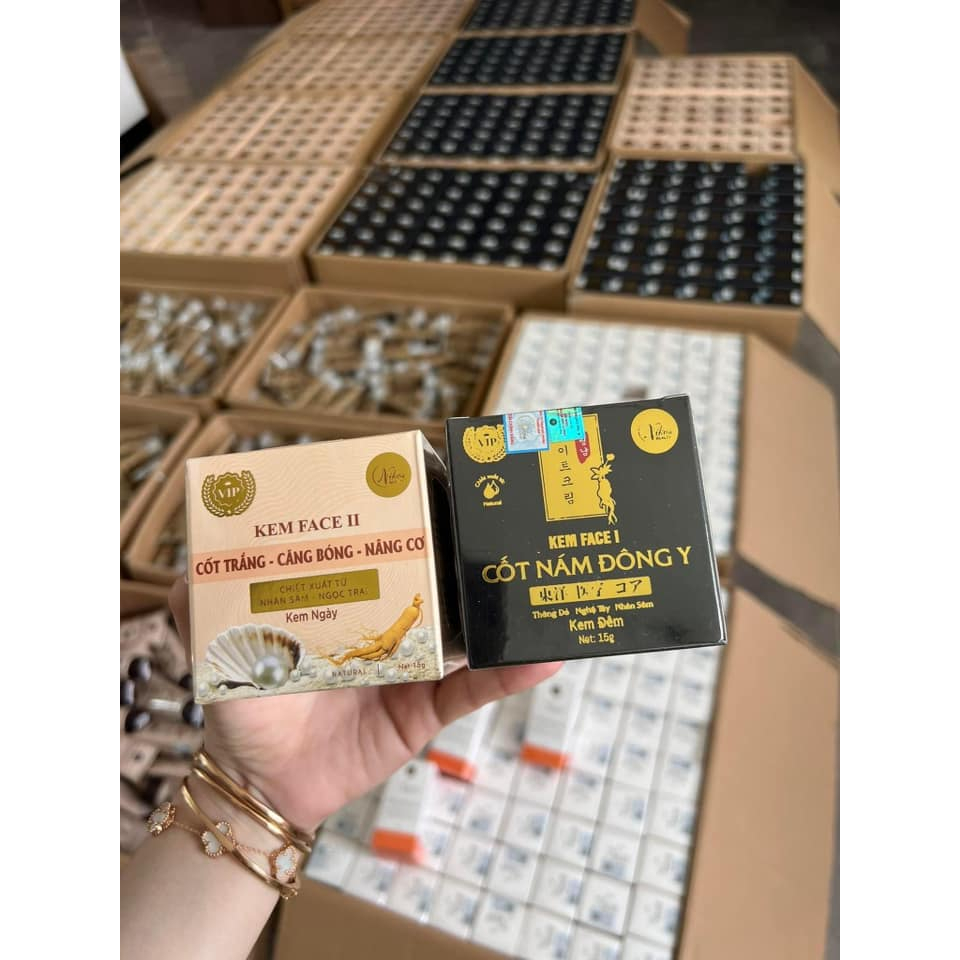 Mỹ phẩm Nicos Thanh Nhi chính hãng Nikos mới: Bộ kem cốt nám, kem face đông trùng, tinh chất mật ong