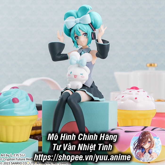 Mô Hình Chính Hãng Piapro Characters - Hatsune Miku x Cinnamoroll - Premium Chokonose Figure (SEGA)