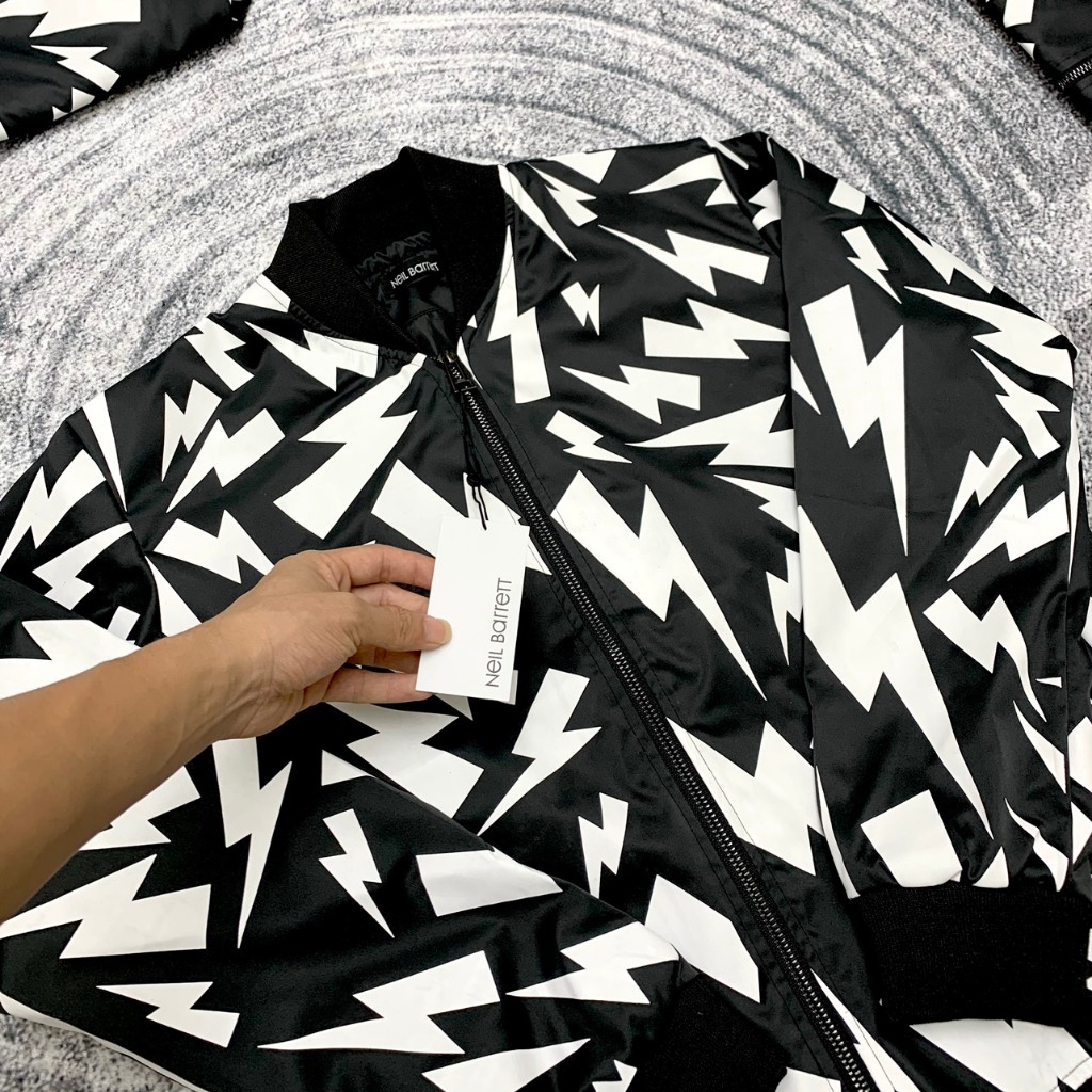 Áo Khoác Bomber Niu Ba Rét Logo Phối Siêu Nét -  Áo Khoác Bomber Gió Hình In Siêu Đẹp