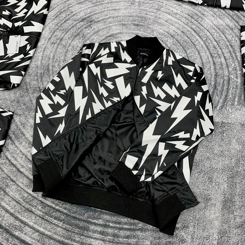 Áo Khoác Bomber Niu Ba Rét Logo Phối Siêu Nét -  Áo Khoác Bomber Gió Hình In Siêu Đẹp