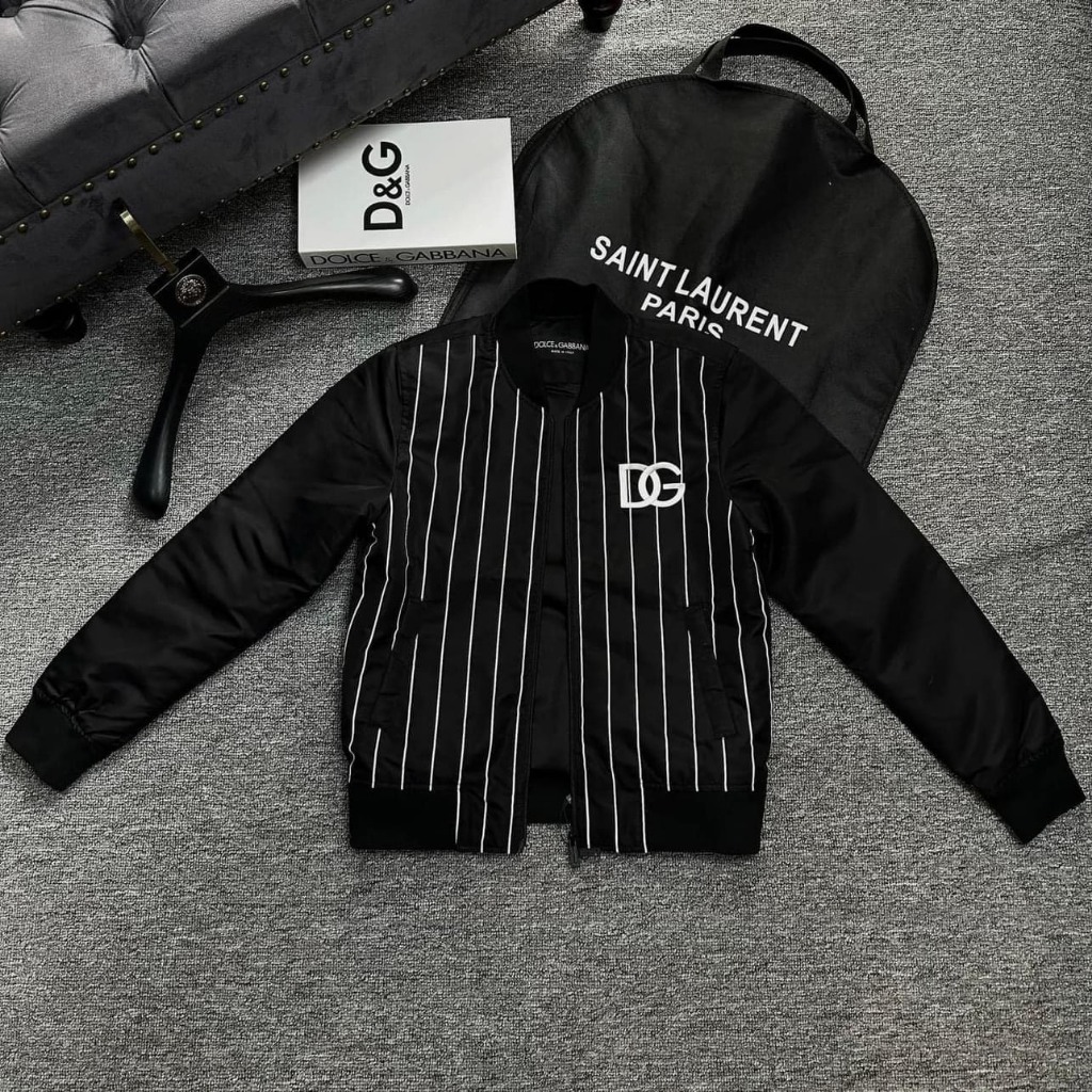 Áo Khoác Bomber Dê Gờ Thêu Phối Mặt Trước Siêu Chất - Áo Bomber Gió Khoác Dê Gờ Siêu Chất