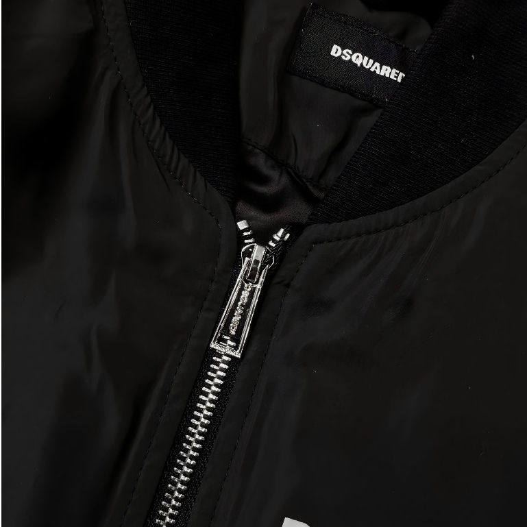 Áo Khoác Bomber DQ Phối Hoạ Tiết Logo Mặt Sau Siêu Chất -  Áo Khoác Bomber Nam DSQQ In Hình Siêu Đẹp