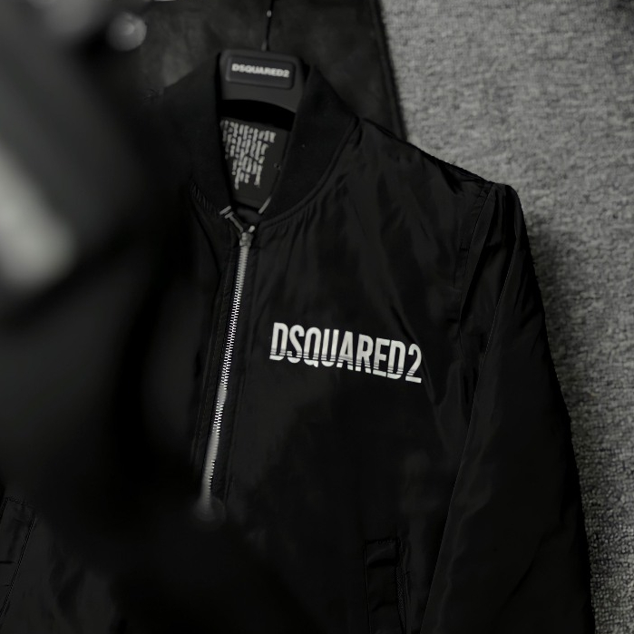 Áo Khoác Bomber DQ Phối Hoạ Tiết Logo Mặt Sau Siêu Chất -  Áo Khoác Bomber Nam DSQQ In Hình Siêu Đẹp