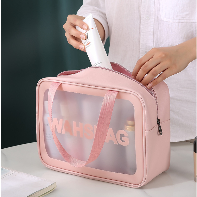Túi đựng mỹ phẩm, đồ trang điểm cá nhân, bằng nhựa PVC chống thấm nước, nhẹ, gọn tiện dụng