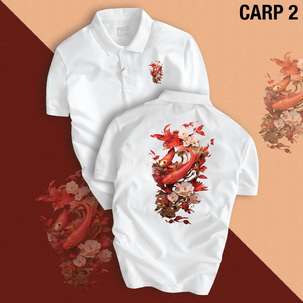 Áo thun POLO TẾT 2024 CÁ CHÉP MAY MẮN TÀI LỘC thiết kế cực chất, cá tính, hình in sắc nét nổi bật