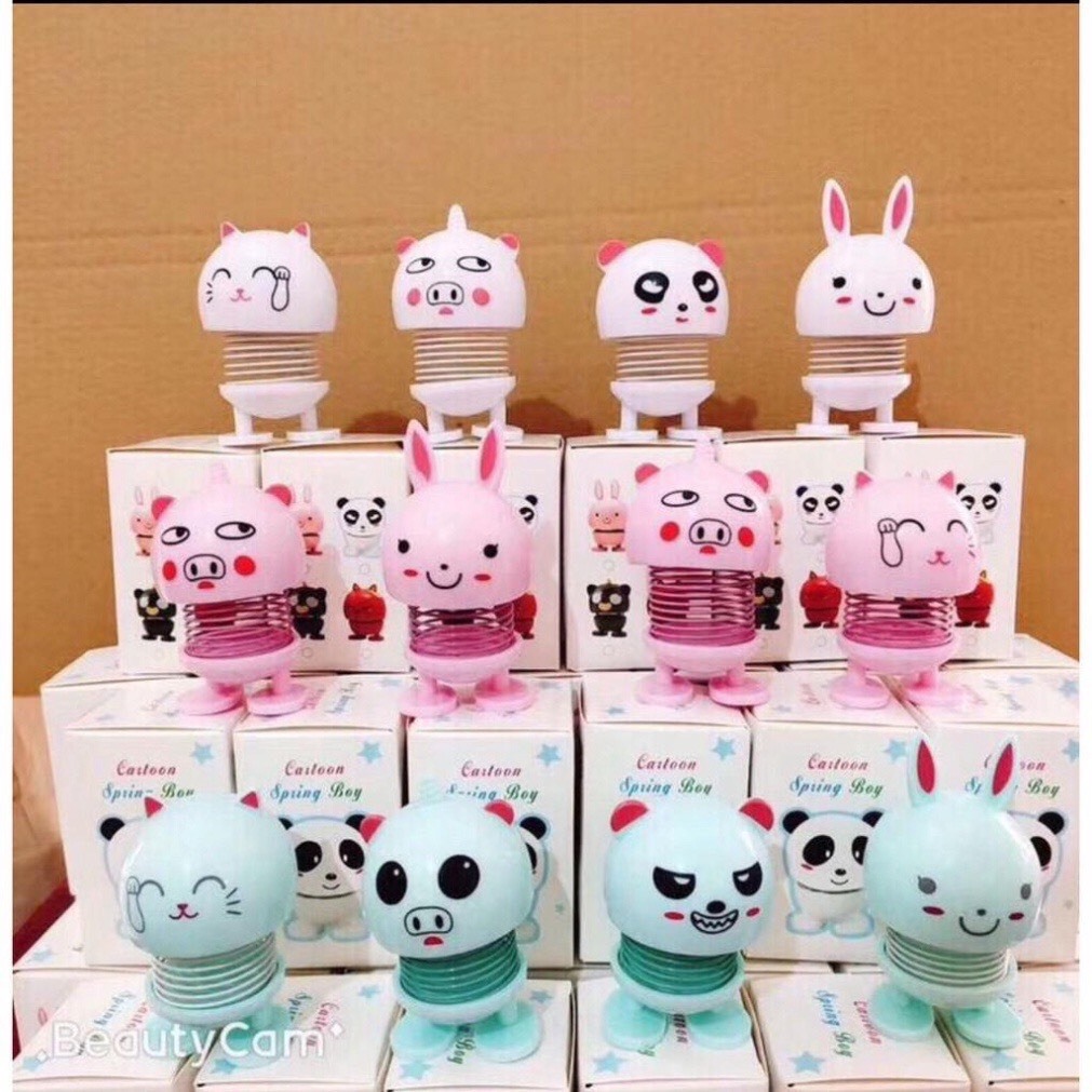 Set 6 thú nhún icon mini kèm hộp-  Thú Nhún icon con lắc lò xo đồ chơi siêu nhân - Siêu Chất - Siêu Vui Emoji