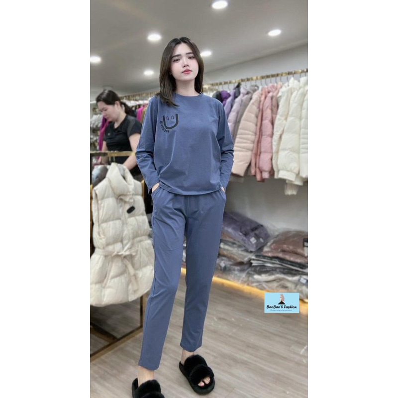 Set bộ cotton zip co dãn 4 chiều