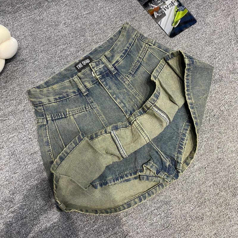 Chân Váy Xếp Ly Dáng Ngắn Màu Bụi Rêu Chất QC LB06