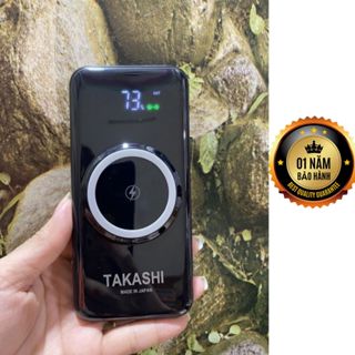 Sạc dự phòng TAKASHIO , sạc  dự phòng không dây TAKASHIO- Dalab Store