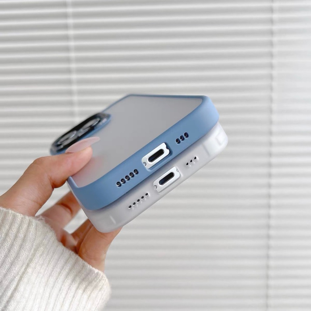 Ốp lưng iphone Chống Ố Nhám Mờ Viền Màu 15promax/ 15pro/ 15/ 14promax/ 14pro/ 14/ 13/ 13promax/ 12promax/ 12pro/ 11