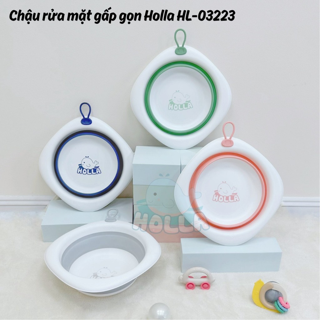 Chậu rửa mặt gấp gọn cho bé Holla  ,dautayshop18