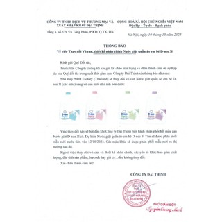 NƯỚC GIẶT DNEE THÁI LAN TEM ĐẠI THỊNH