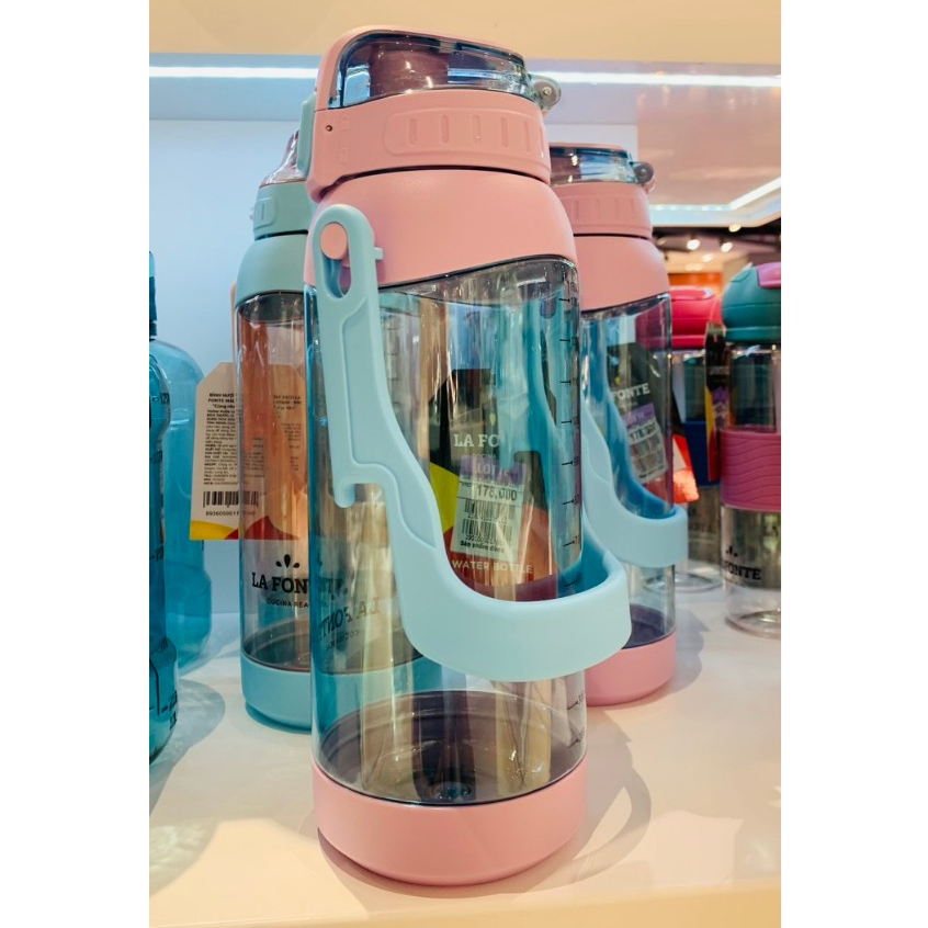 Bình nước thể thao LA FONTE 1600ml Gymer Bottle 011600 - Dung tích lớn, chịu nhiệt cao, tay cầm tiện lợi - Emaki Vietnam