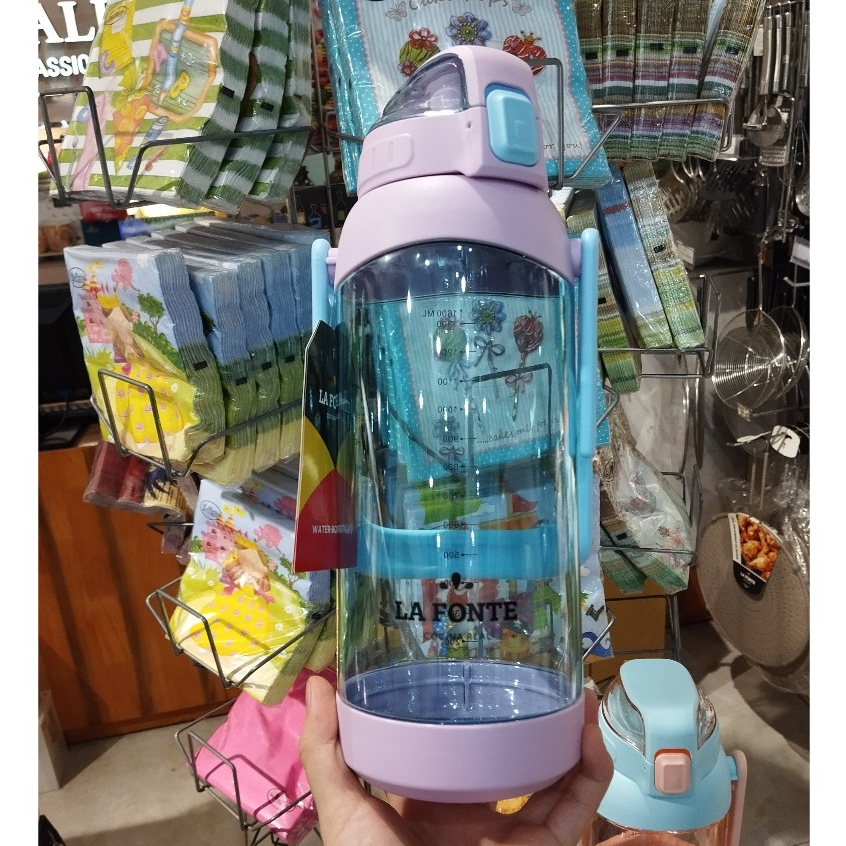 Bình nước thể thao LA FONTE 1600ml Gymer Bottle 011600 - Dung tích lớn, chịu nhiệt cao, tay cầm tiện lợi - Emaki Vietnam