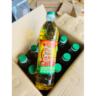 Combo 12 chai 1 thùng dầu ăn cái lân 1 lít date mới chính hãng