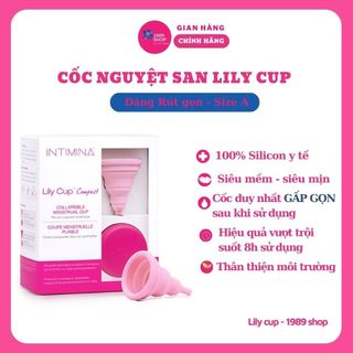 Cốc nguyệt san Lily cup chính hãng siêu mềm Intimina Thụy Điển dáng rút gọn size A
