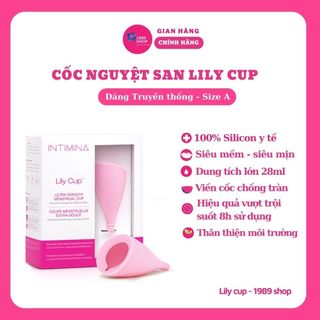 Cốc nguyệt san Lily cup nhập khẩu chính hãng siêu mềm Intimina Thụy Điển dáng truyền thống size A