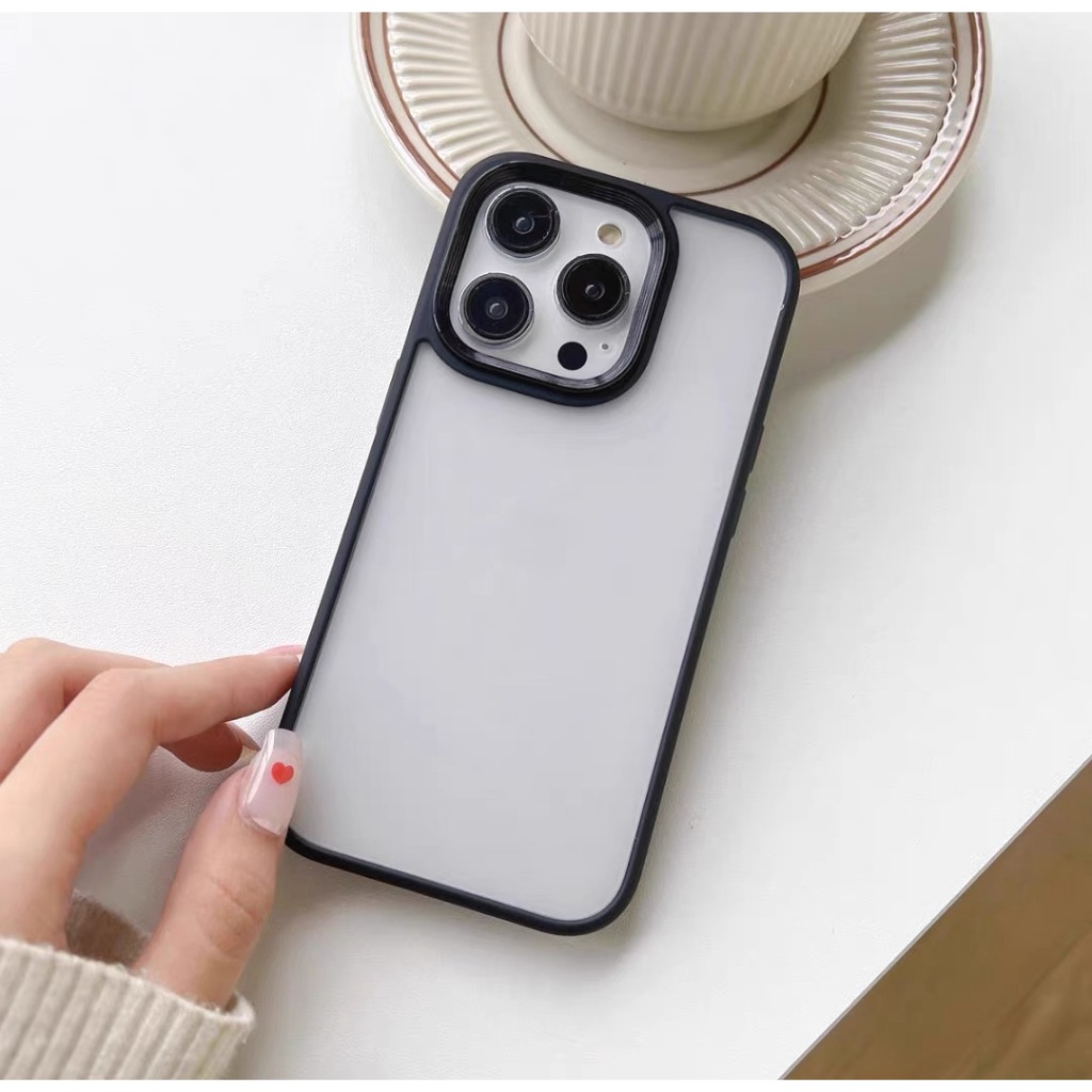 Ốp lưng iphone Chống Ố Nhám Mờ Viền Màu 15promax/ 15pro/ 15/ 14promax/ 14pro/ 14/ 13/ 13promax/ 12promax/ 12pro/ 11