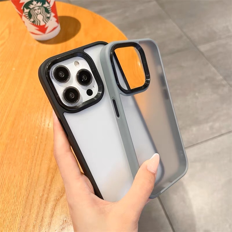 Ốp lưng iphone Chống Ố Nhám Mờ Viền Màu 15promax/ 15pro/ 15/ 14promax/ 14pro/ 14/ 13/ 13promax/ 12promax/ 12pro/ 11