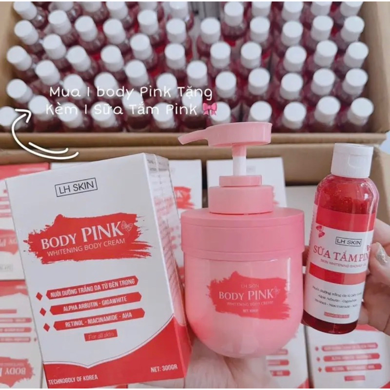 Mua 1 Tặng 1 - Kem Body PINK Siêu Kích Trắng 300gr