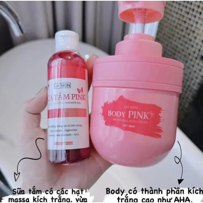 Mua 1 Tặng 1 - Kem Body PINK Siêu Kích Trắng 300gr