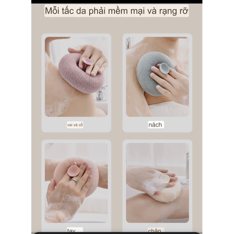 Bông tắm, bông tắm tạo bọt đa năng, Tẩy Tế Bào Chết Cao Cấp Có Kẹp Ngón Tay Và Treo Tường Siêu Tiện Lợi