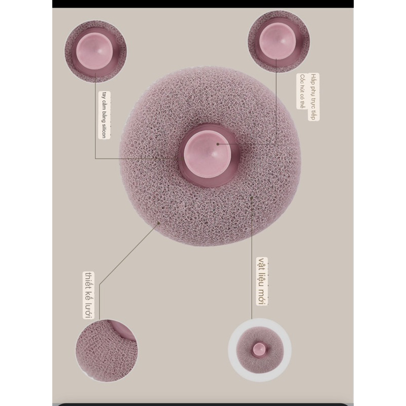 Bông tắm, bông tắm tạo bọt đa năng, Tẩy Tế Bào Chết Cao Cấp Có Kẹp Ngón Tay Và Treo Tường Siêu Tiện Lợi