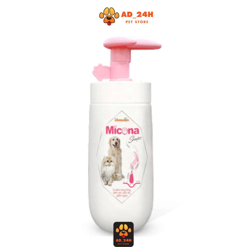 Sữa tắm trị viêm, nấm da cho chó mèo MICONA 200ml