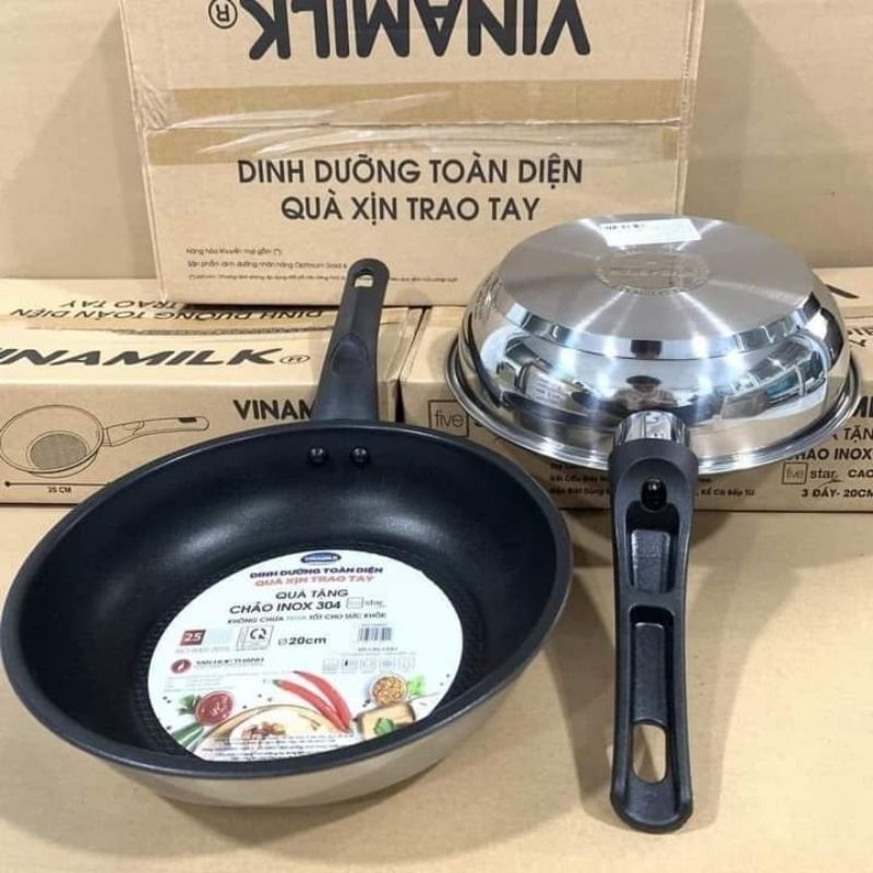 CHẢO INOX 304 FIVESTAR 3 ĐÁY 20CM