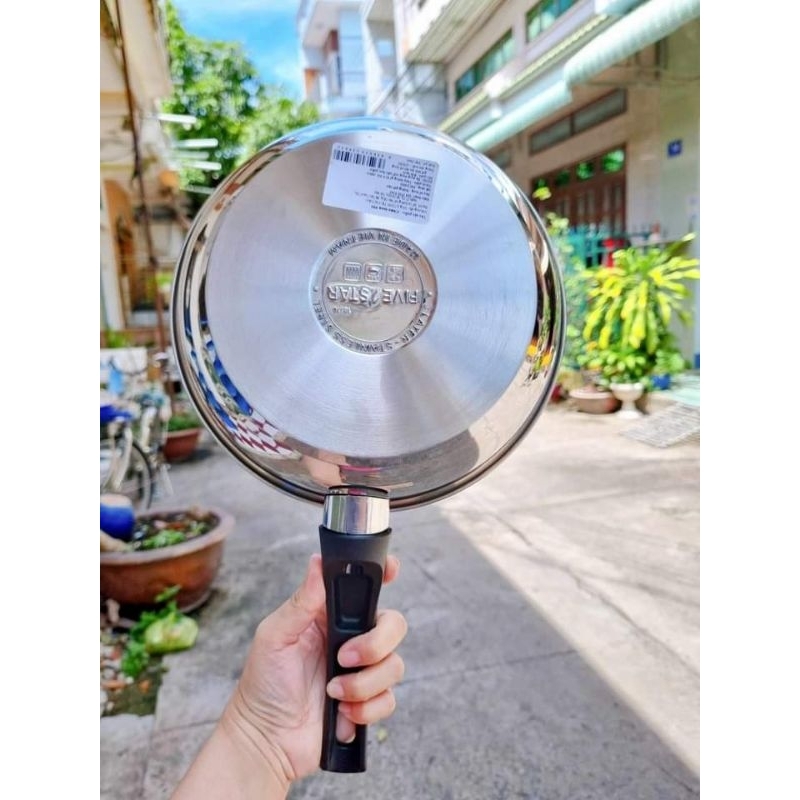 CHẢO INOX 304 FIVESTAR 3 ĐÁY 20CM