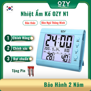 Nhiệt kế đo nhiệt độ phòng cao cấp OZY, nhiệt ẩm kế đo nhiệt độ và độ ẩm cho phòng ngủ của bé, nhiệt kế phòng chính hãng