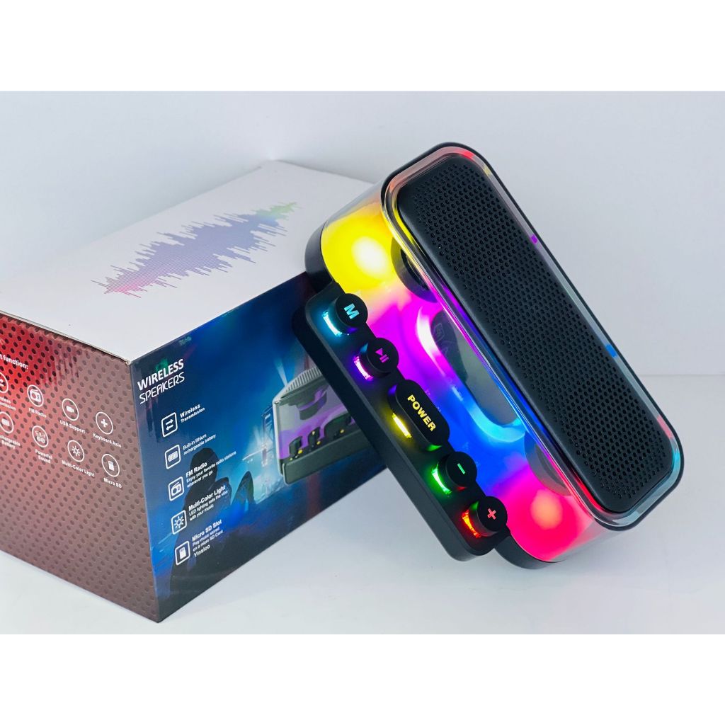 Loa Bluetooth Trong Suốt Led RGB Z6 bass lớn loa không dây máy tính, loa di động, loa nhac để bàn. loa vi tính, loa led
