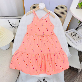 Đầm Váy cotton 18-35kg bé gái- váy maxxi cotton xuất mềm,mát