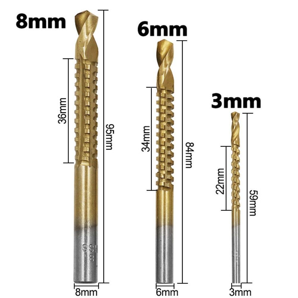 6 Mũi Khoan HSS，mũi khoan khoét lỗ đa năng,Mũi khoan hình nón thép HSS phủ titan cỡ 4-12/20/32mm