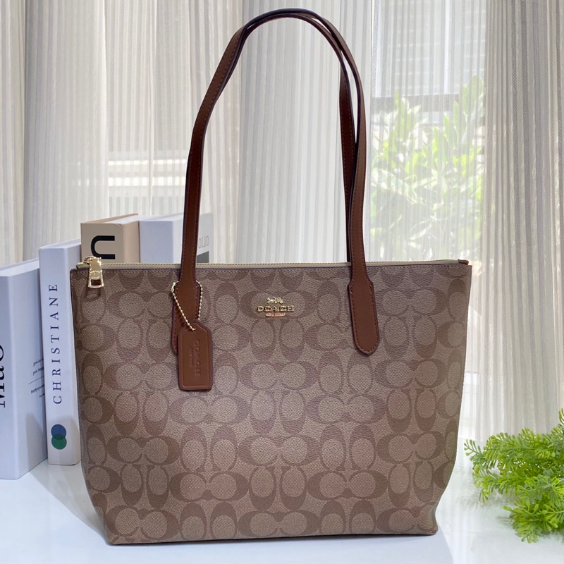 Túi coach zip tote màu mới nữ